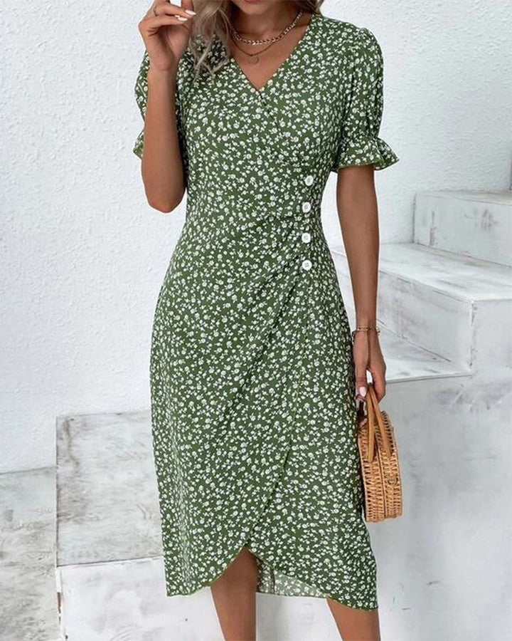 Women's Garden Floral Midi Dress
