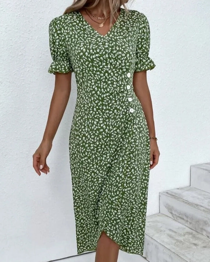 Women's Garden Floral Midi Dress