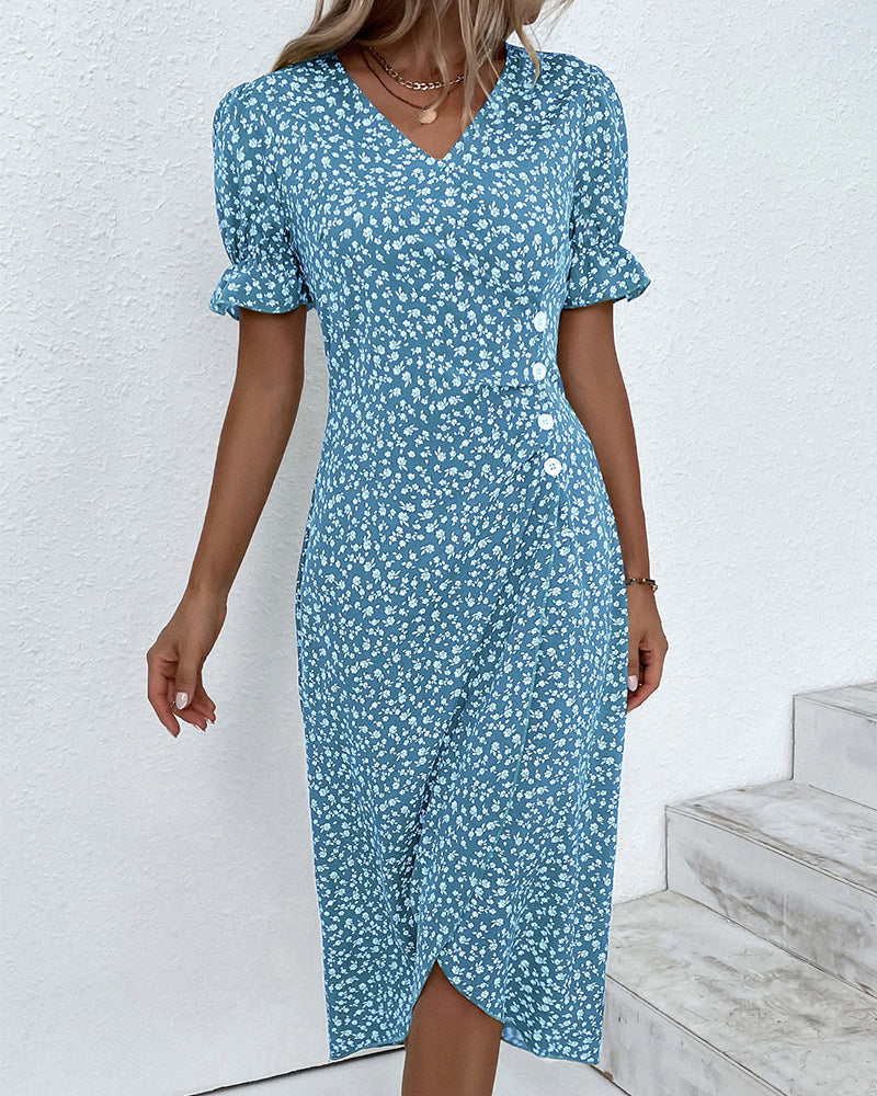 Women's Garden Floral Midi Dress