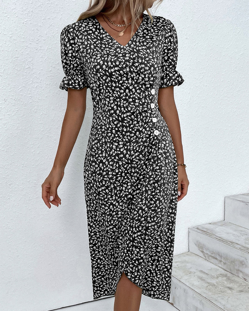 Women's Garden Floral Midi Dress