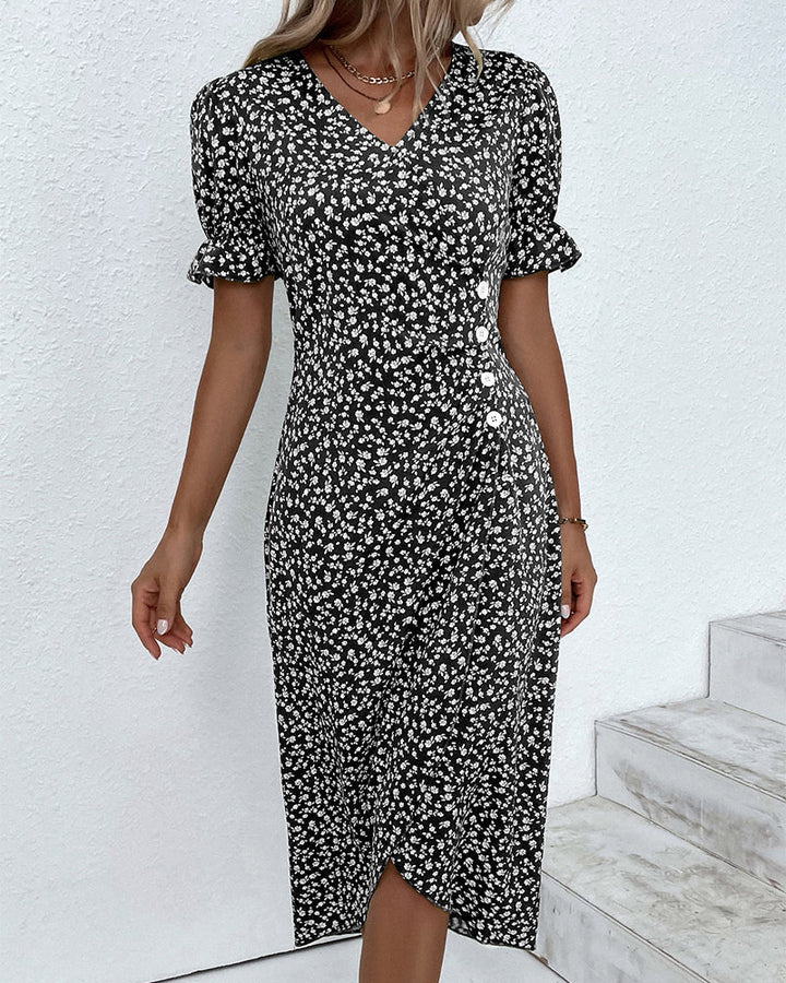 Women's Garden Floral Midi Dress