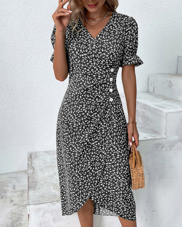 Women's Garden Floral Midi Dress