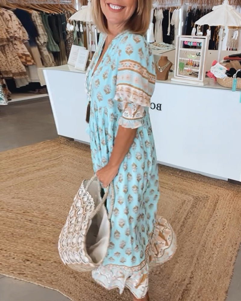 Women's Flowing Floral Midi Dress