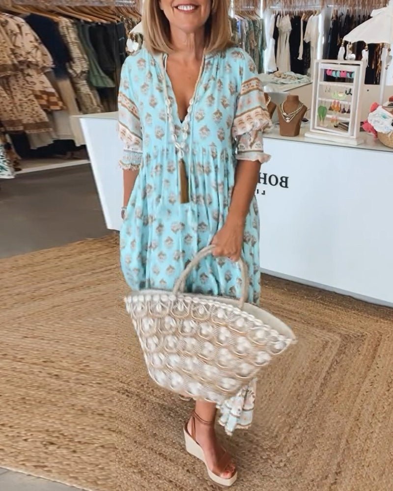 Women's Flowing Floral Midi Dress