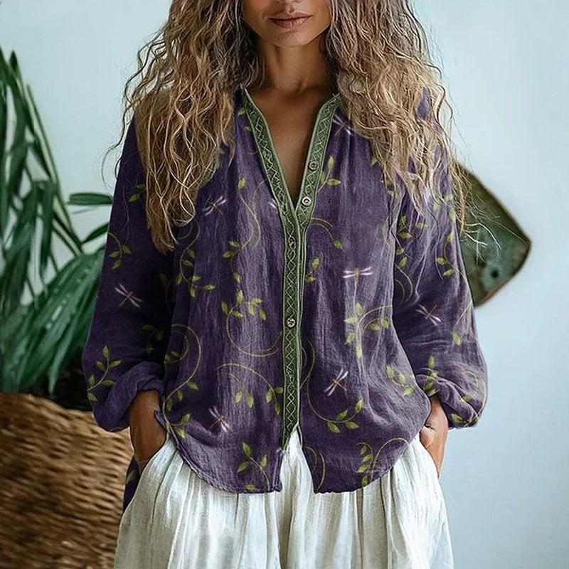 Women's Relaxed Floral Blouse