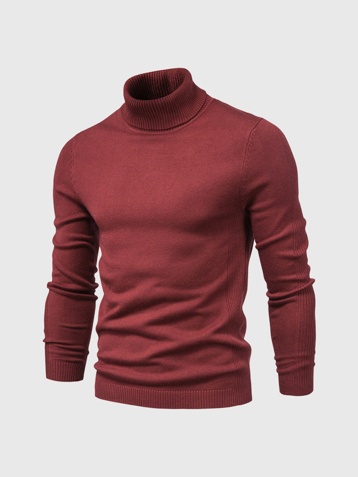 Washable turtleneck sweater for men