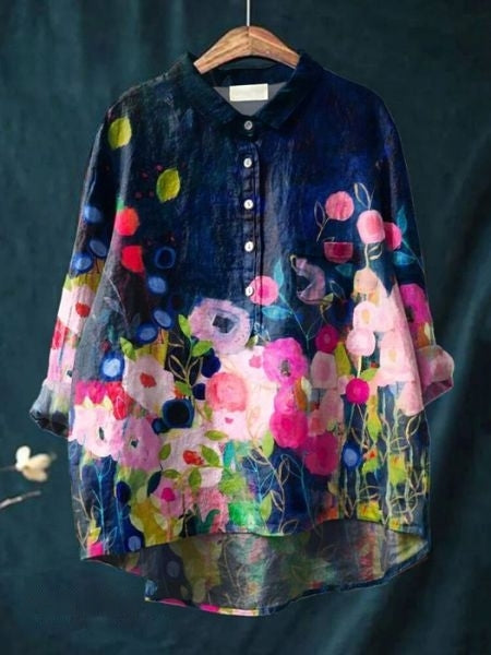 Women's Romantic Floral Blouse