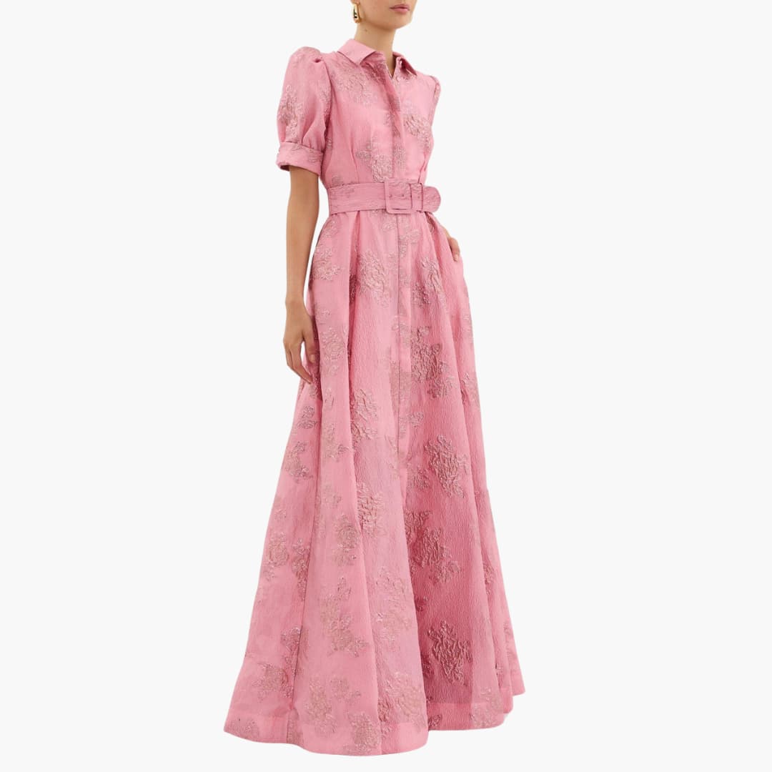 Women's Puff Sleeve Floral Midi Dress