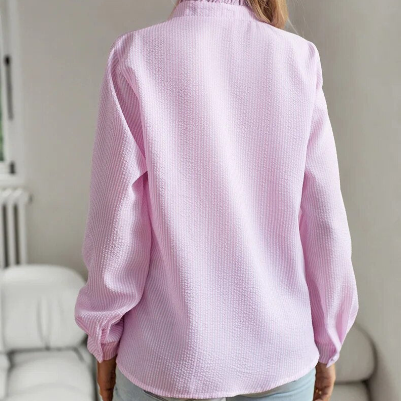 Women's Striped Long Sleeve Blouse