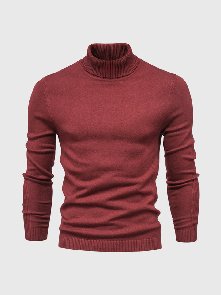 Washable turtleneck sweater for men