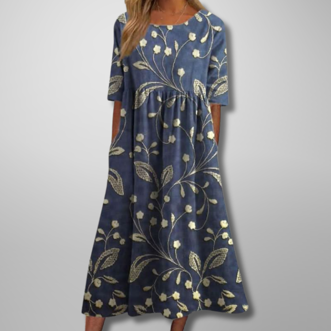 Women's Relaxed Floral Midi Dress