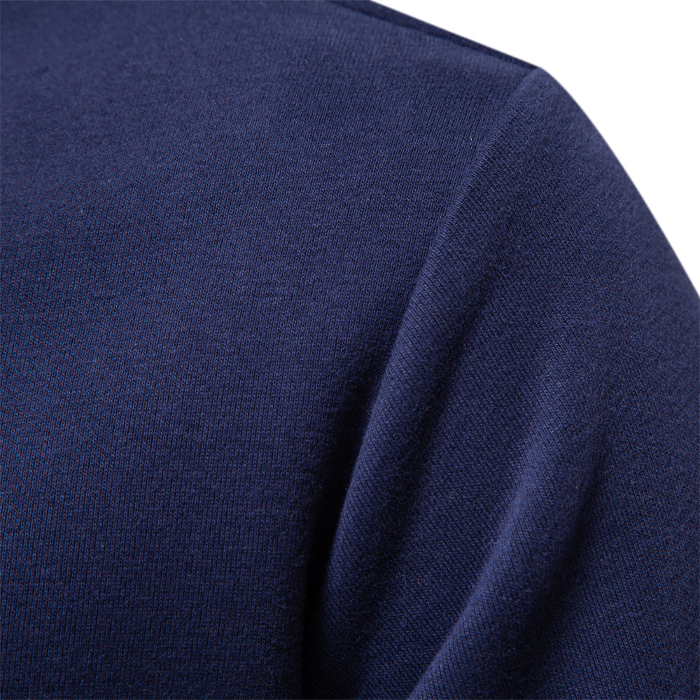 Elegant long-sleeve polo shirt for men