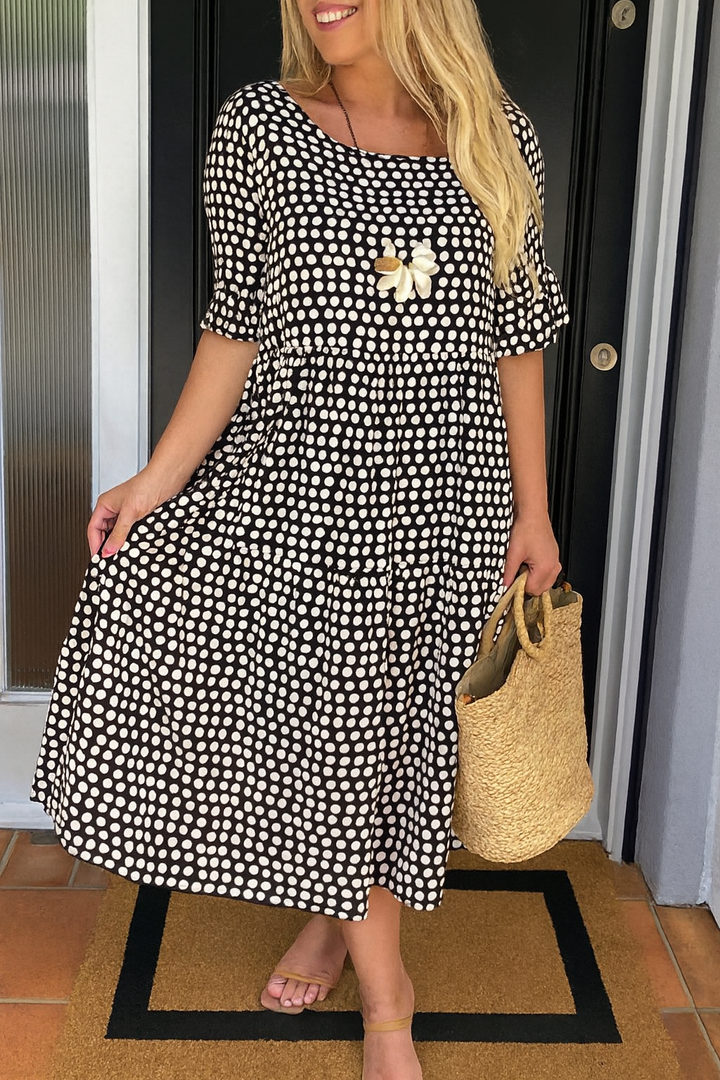 Women's Short Sleeve Midi Dress