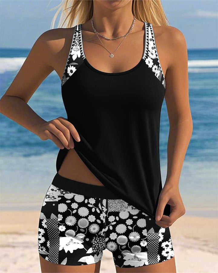Women's Floral Tankini Set