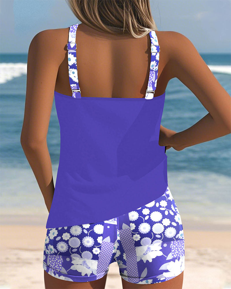Women's Floral Tankini Set
