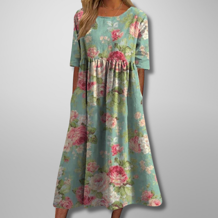 Women's Relaxed Floral Midi Dress
