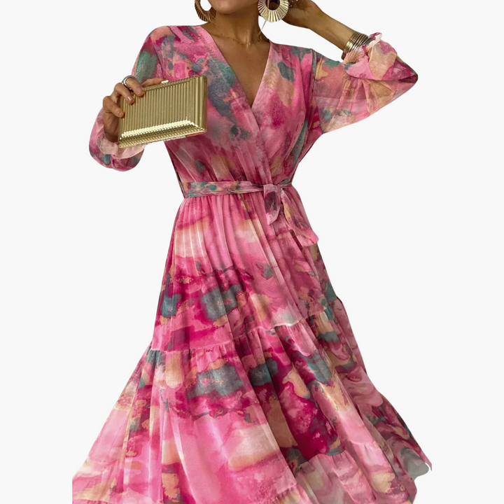 Women's Long Sleeve Summer Midi Dress