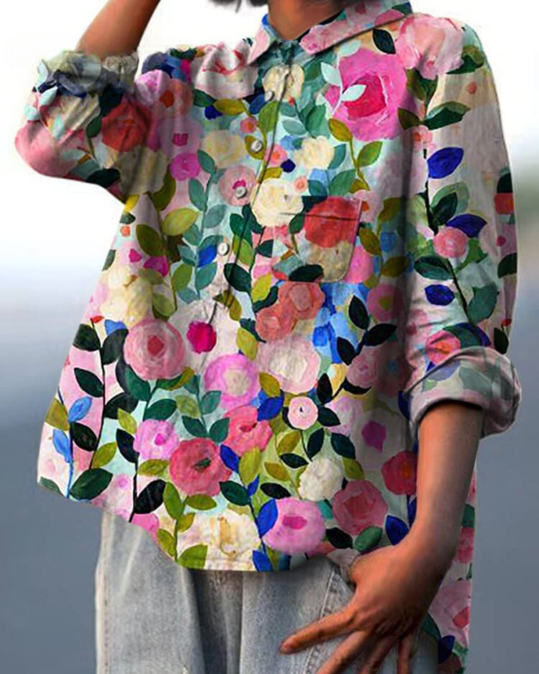 Women's Romantic Floral Blouse