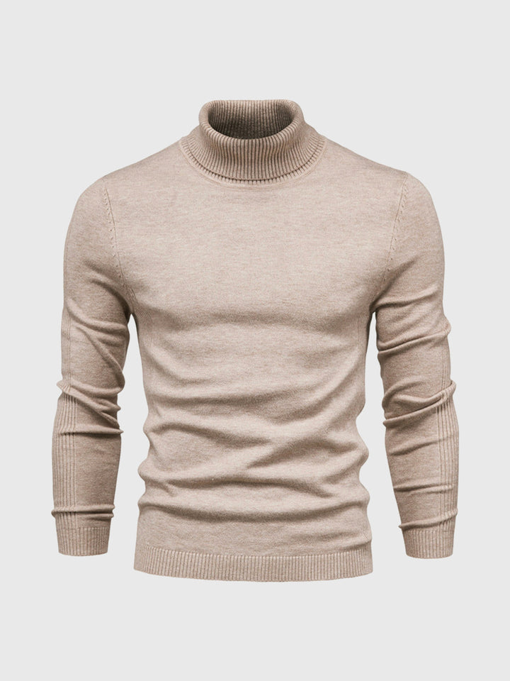 Washable turtleneck sweater for men