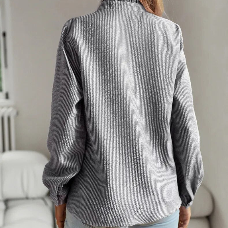 Women's Striped Long Sleeve Blouse