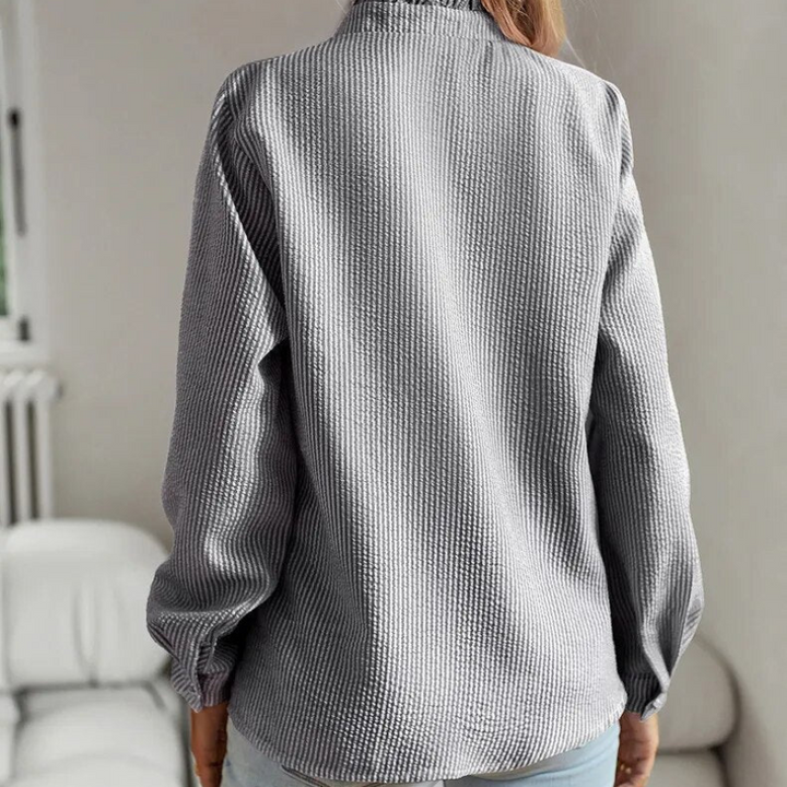 Women's Striped Long Sleeve Blouse