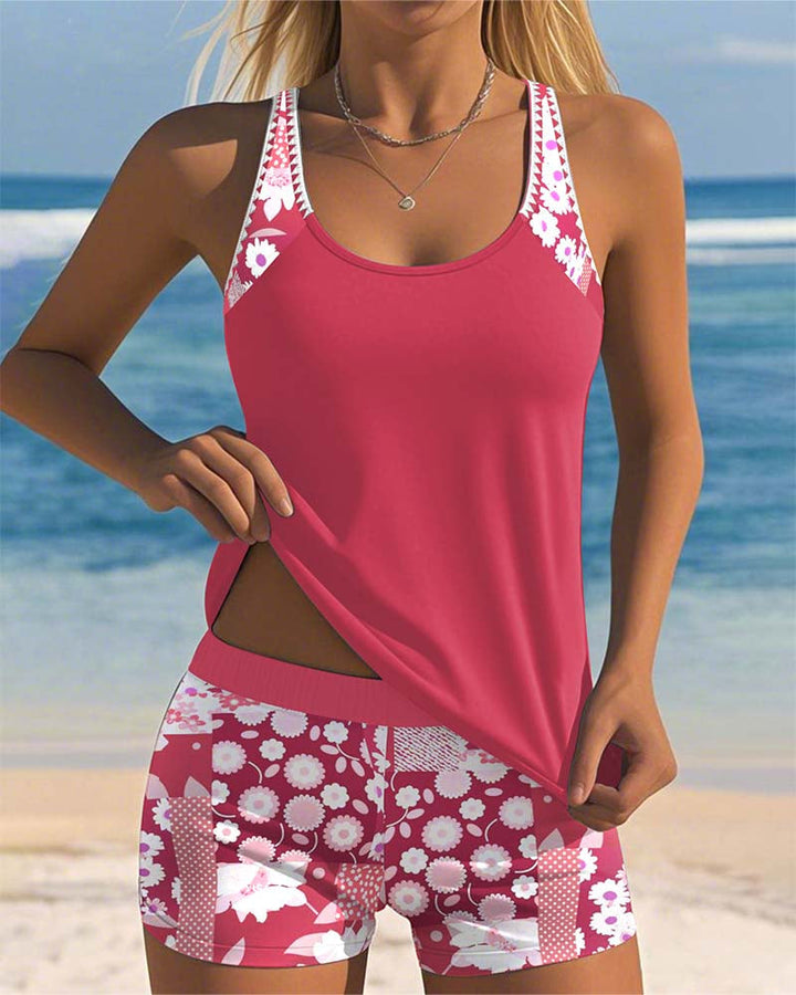 Women's Floral Tankini Set