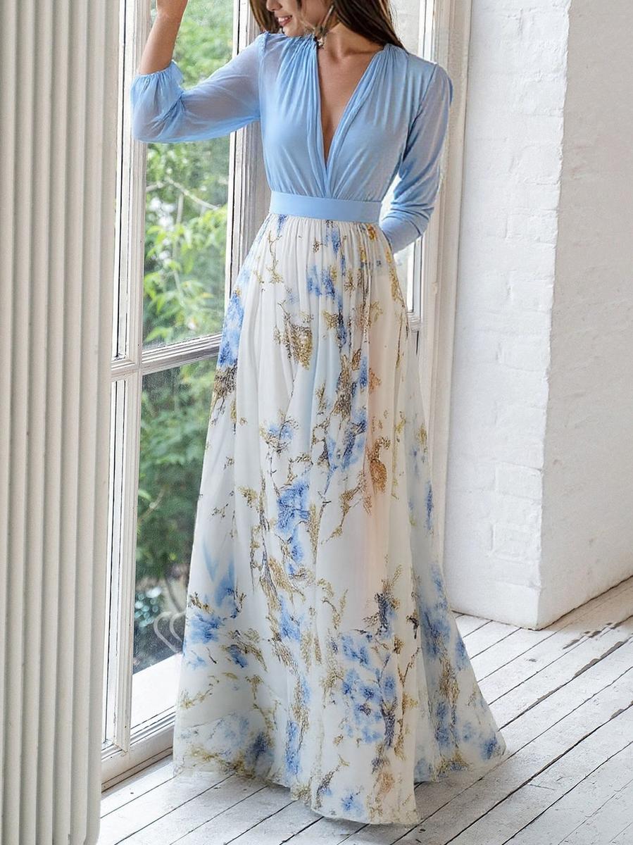 Women's Floral Flowing Maxi Dress