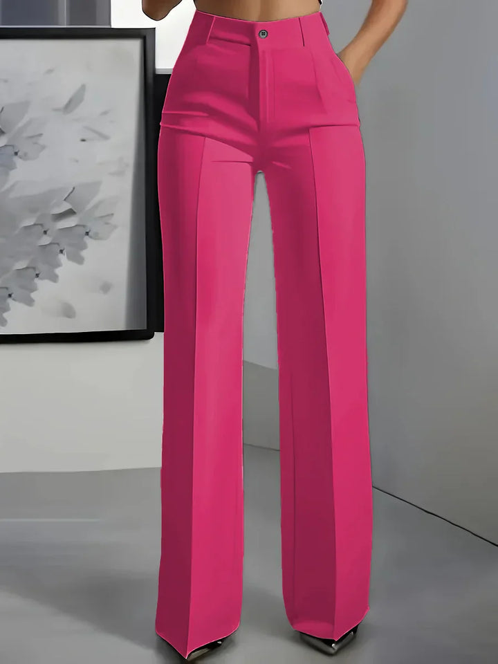 Women's High Waist Wide Leg Trousers Straight Cut