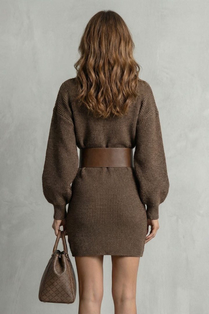Maeve | Women's Belted Knit Mini Dress