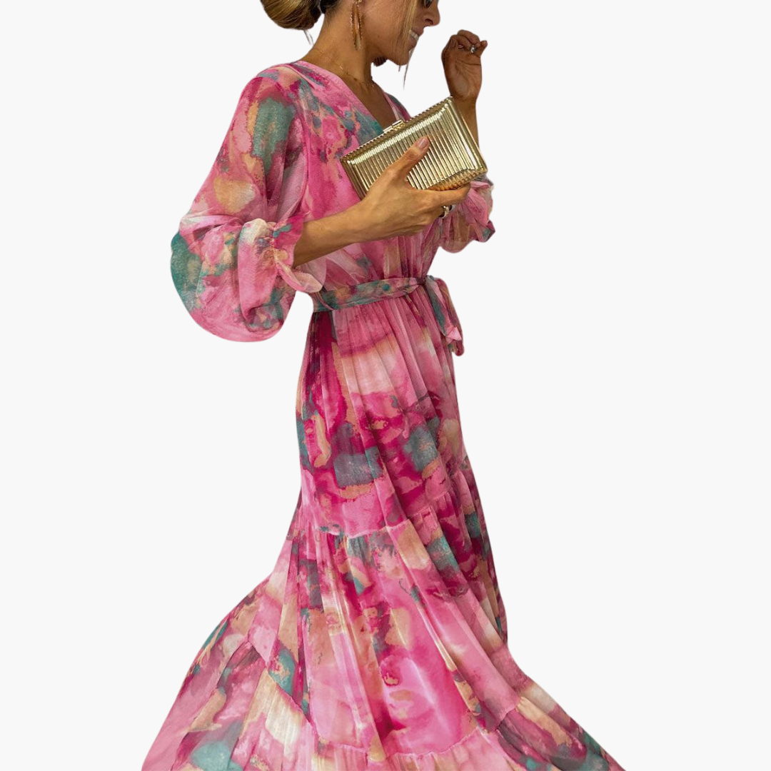 Women's Long Sleeve Summer Midi Dress