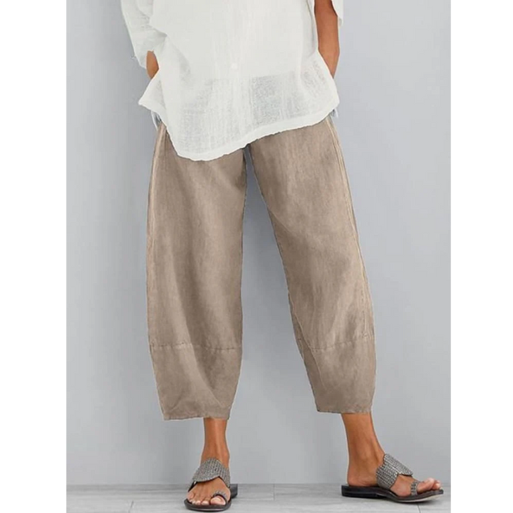 Women's Linen Leisure Trousers Relaxed Fit