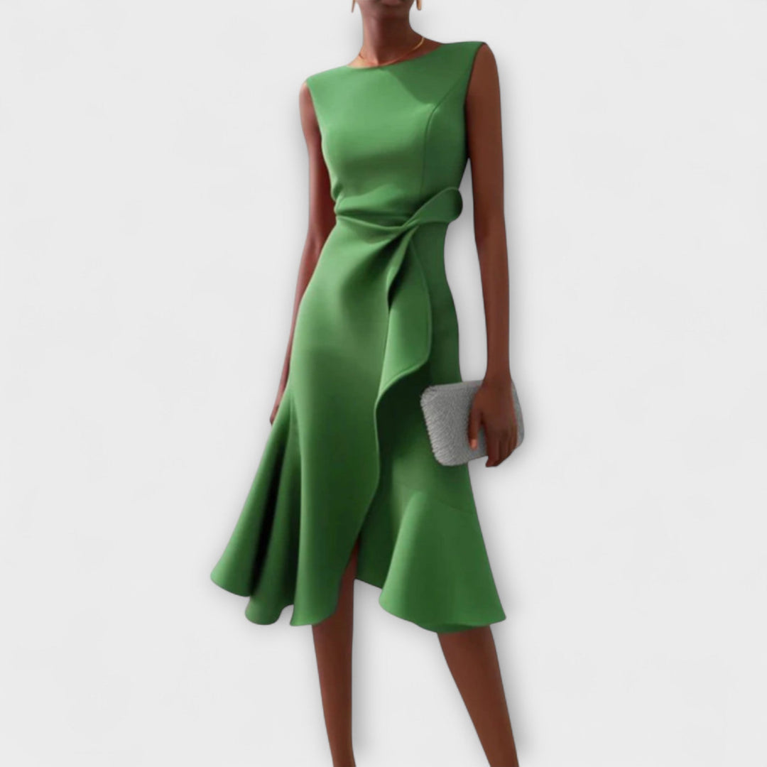 Women's Sleeveless Asymmetric Midi Dress