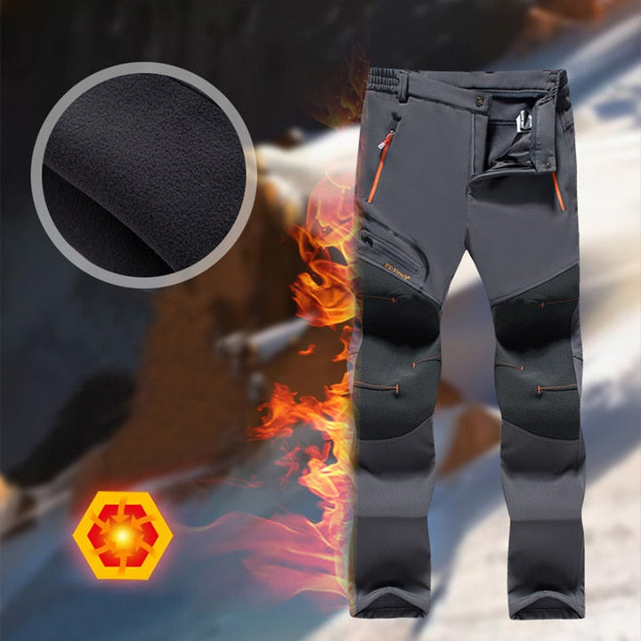 Durable waterproof winter jacket and trousers set for men