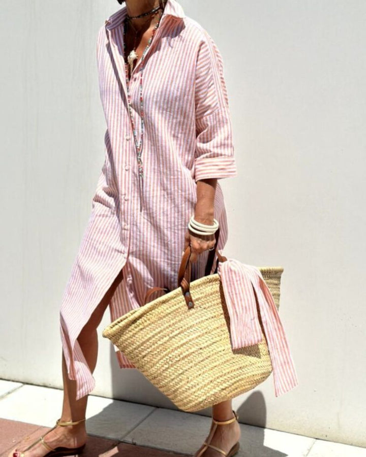 Women's Striped Shirt Dress