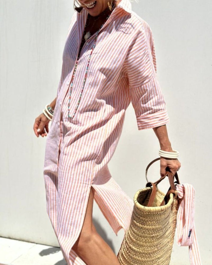 Women's Striped Shirt Dress