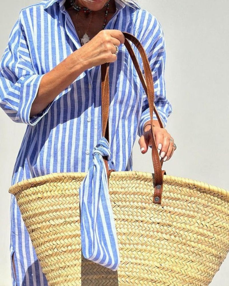 Women's Striped Shirt Dress
