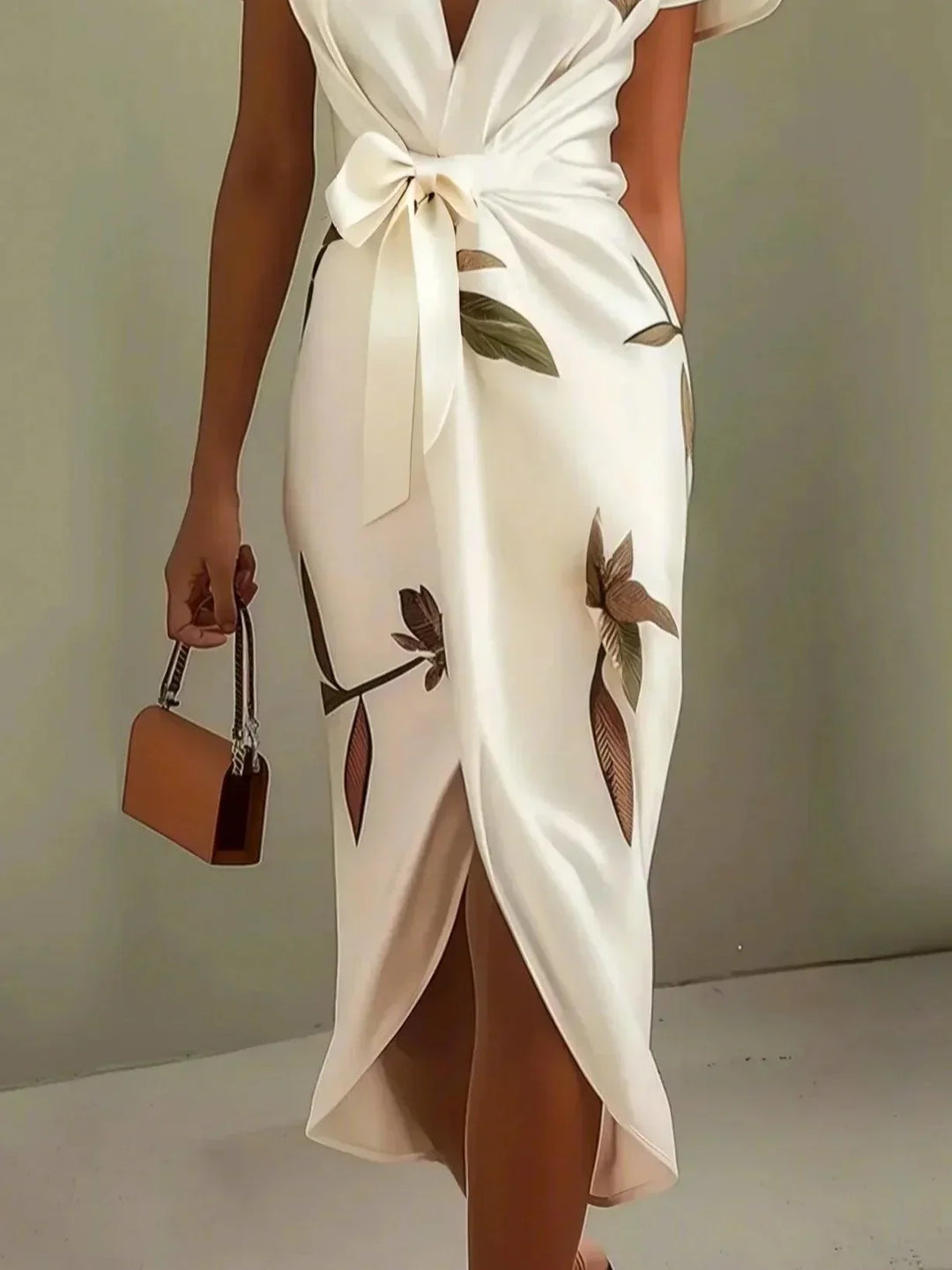 Women's Elegant Wrap Midi Dress