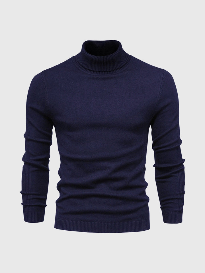 Washable turtleneck sweater for men