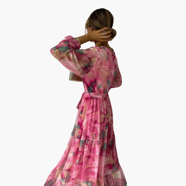 Women's Long Sleeve Summer Midi Dress