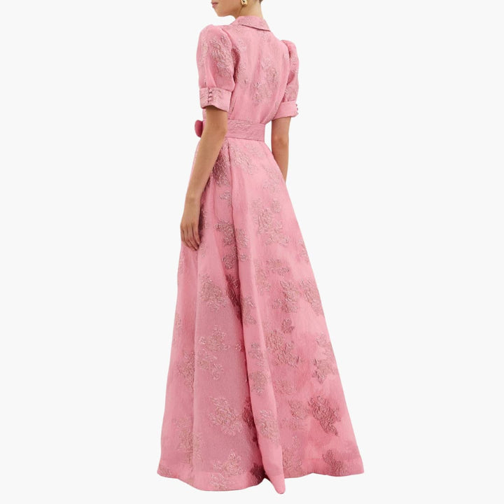 Women's Puff Sleeve Floral Midi Dress