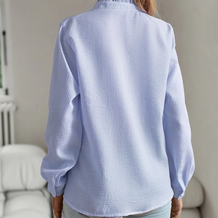 Women's Striped Long Sleeve Blouse