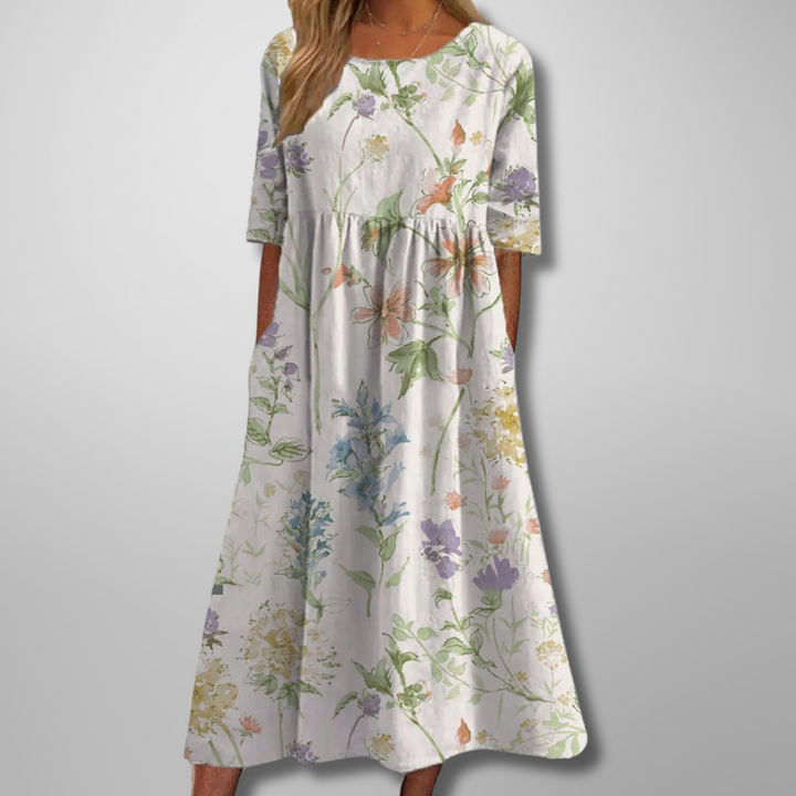Women's Relaxed Floral Midi Dress