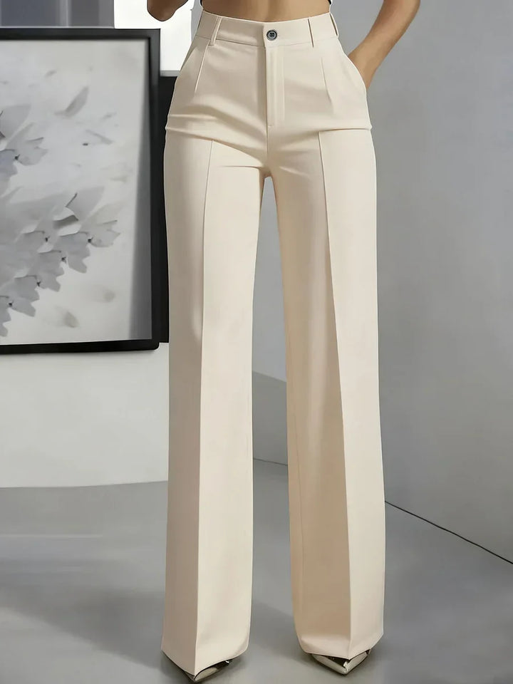 Women's High Waist Wide Leg Trousers Straight Cut