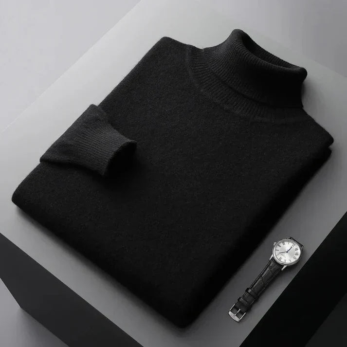 Classic cashmere turtleneck sweater for men