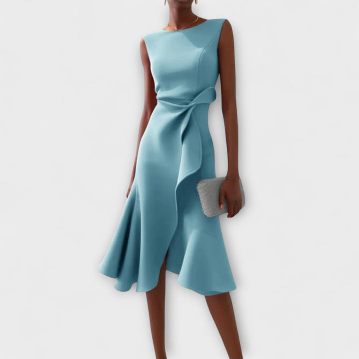 Women's Sleeveless Asymmetric Midi Dress