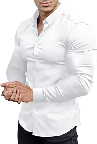Slim-fit wrinkle-free shirt for men