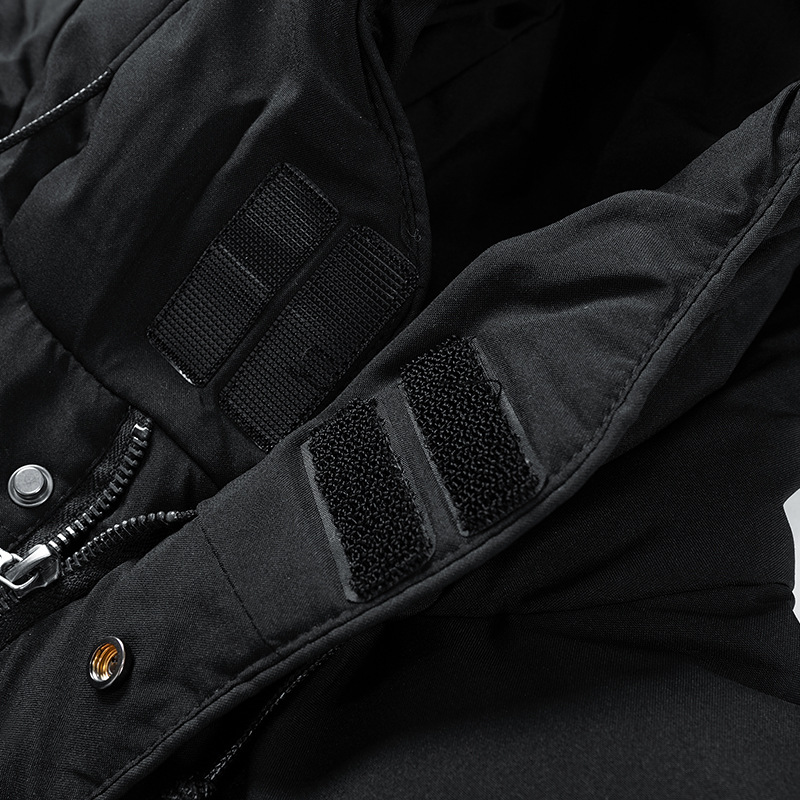 Padded long winter coat for men