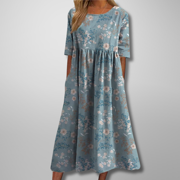 Women's Relaxed Floral Midi Dress