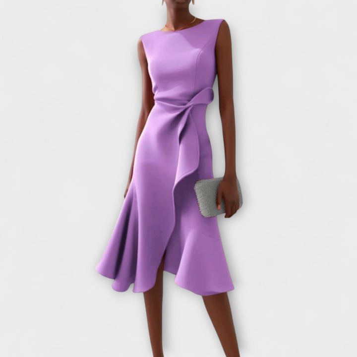 Women's Sleeveless Asymmetric Midi Dress
