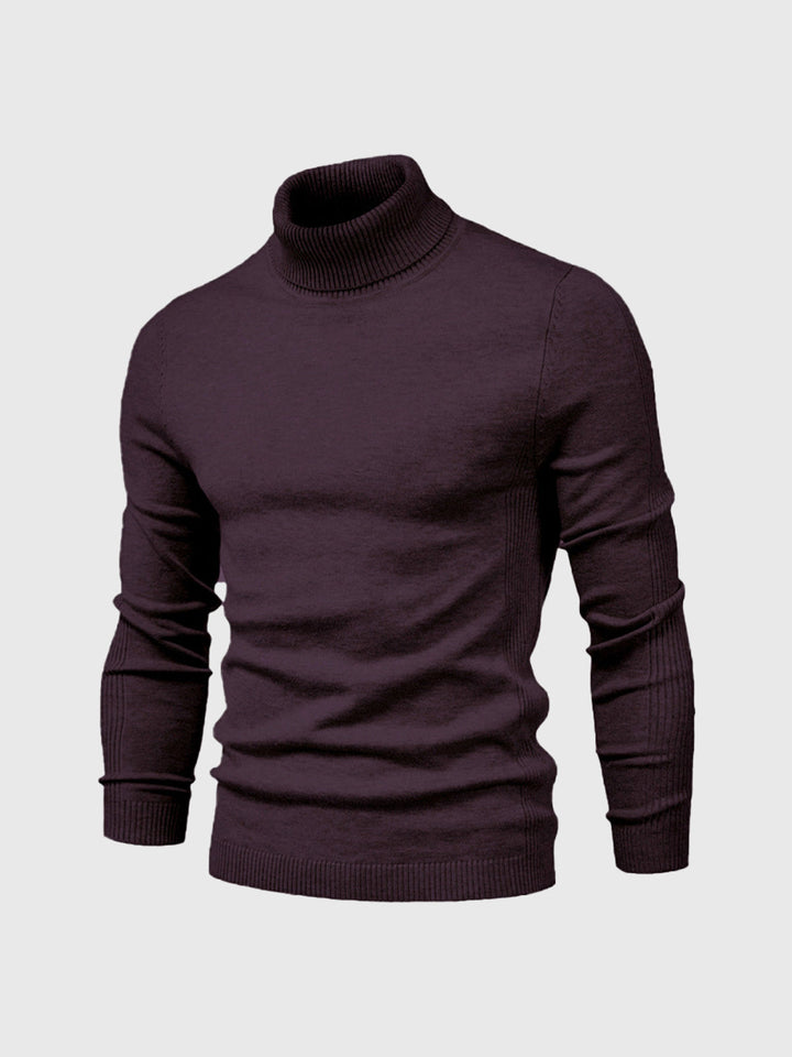 Washable turtleneck sweater for men
